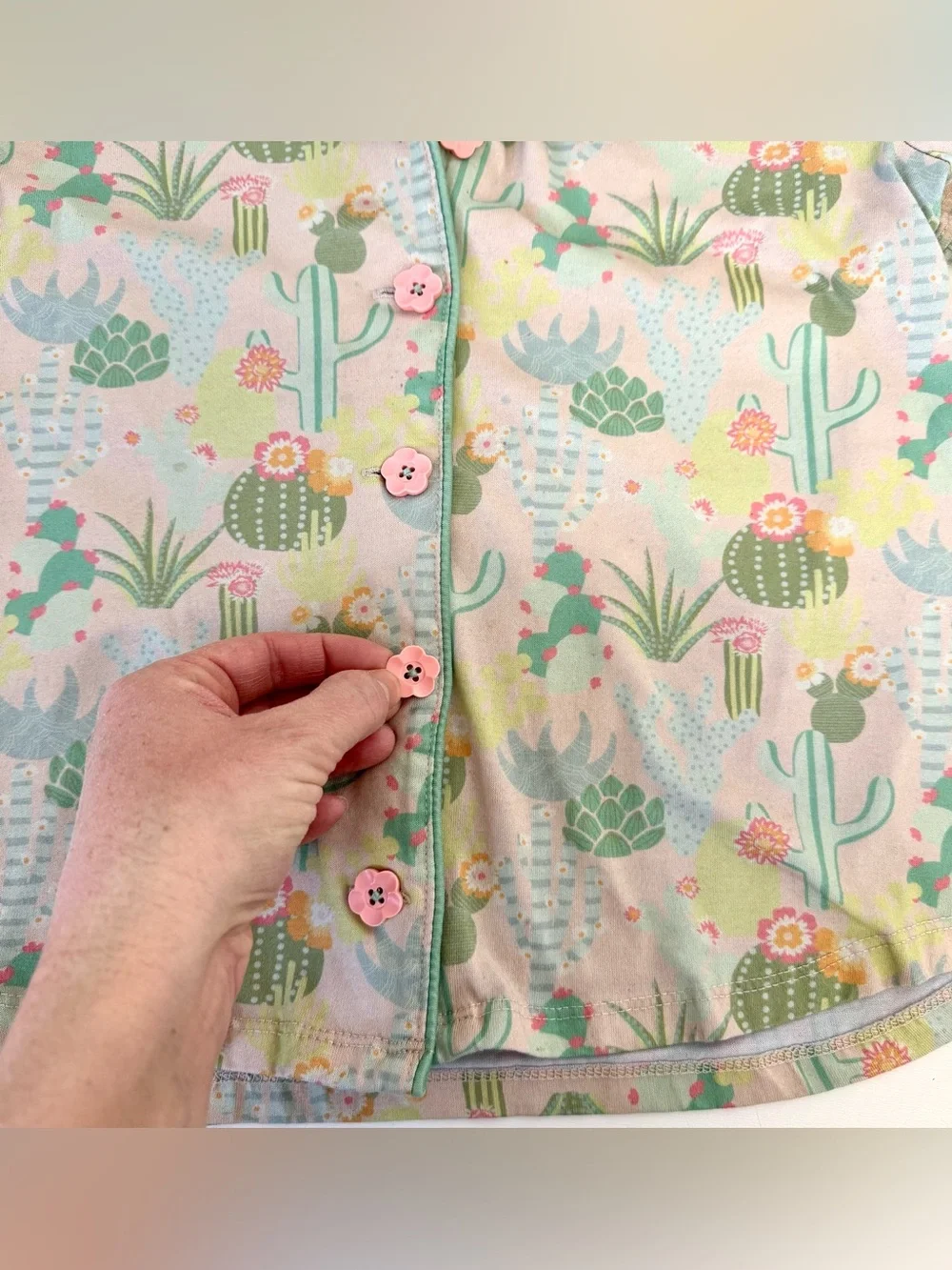 Girls Matilda Jane Dream Chasers Sleeping Cactus PJ Top Size 10 No Shorts